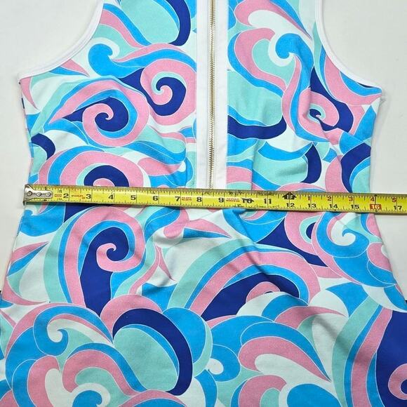 Boston Proper chic zip printed sleeveless dress size medium - Picture 4 of 8